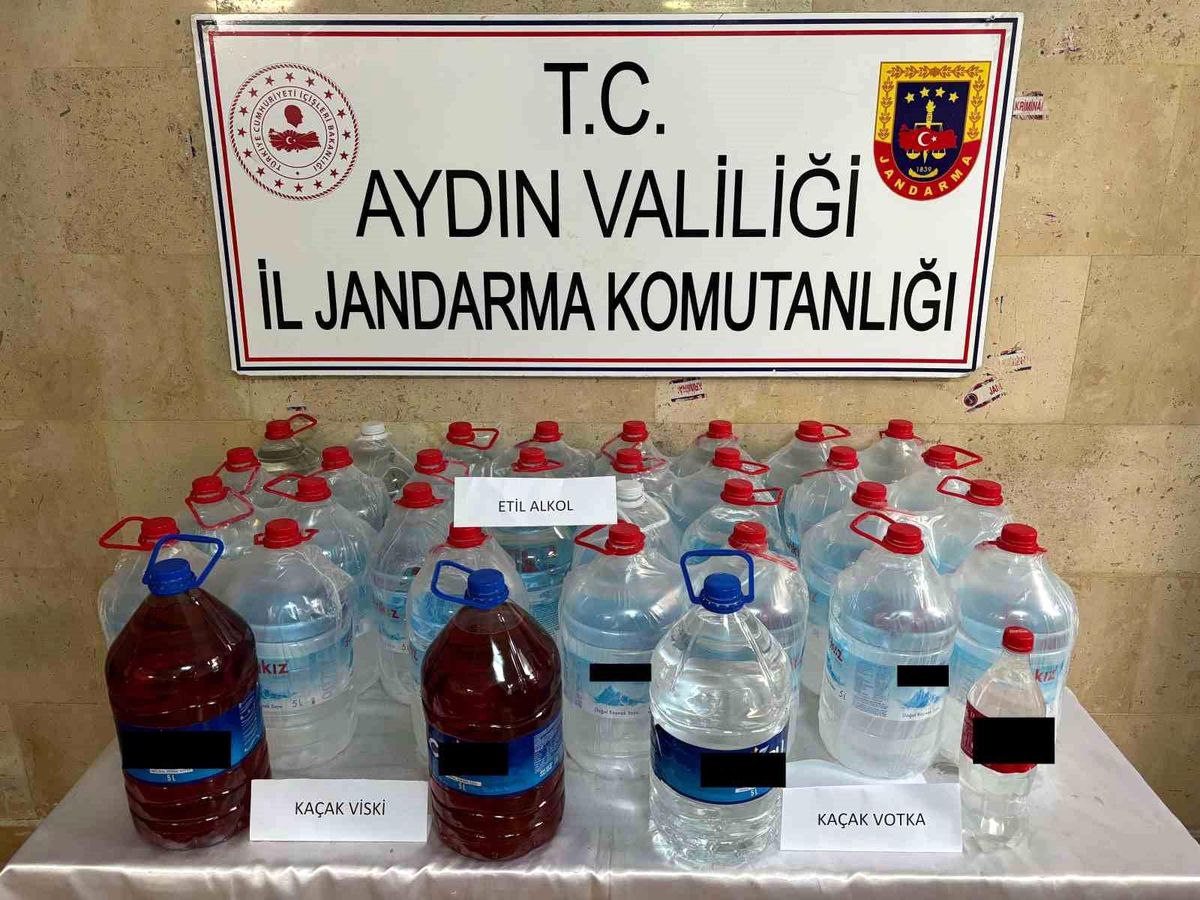 Aydın'da Kaçak İçki Operasyonu: 155 Litre Etil Alkol ve 16 Litre Kaçak İçki Ele Geçirildi