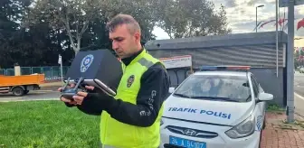 İstanbul Fatih'te Yayalara Yol Vermeyen Sürücülere Dron Destekli Denetim
