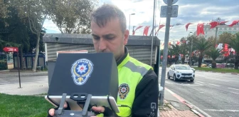 Fatih'te dron destekli denetimde yayalara yol vermeyen sürücülere ceza