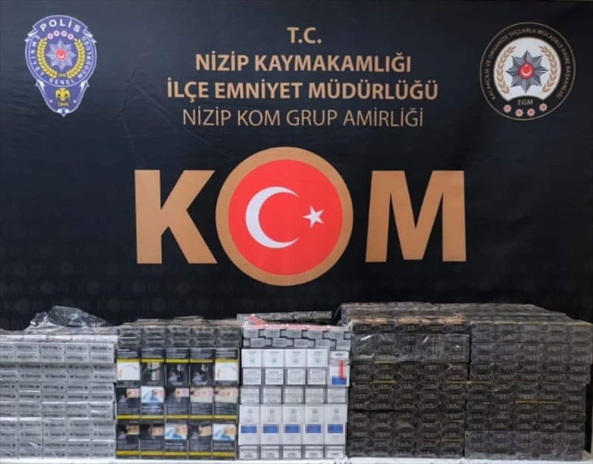 Nizip'te Gümrük Kaçağı Sigara Operasyonu