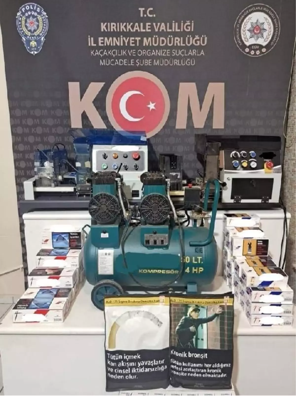 Kırıkkale'de Kaçak Makaron Operasyonu