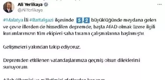 Bakan Yerlikaya: Saha Tarama Çalışmalarına Başlandı