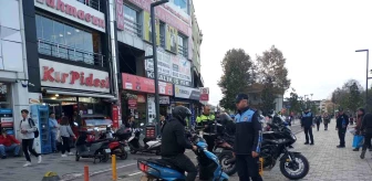 Düzce'de İstanbul Caddesi'nde Motosiklet Denetimi