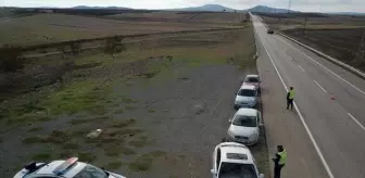 Edirne Jandarma Komutanlığı Keşan-Enez yolunda dron destekli denetim gerçekleştirdi