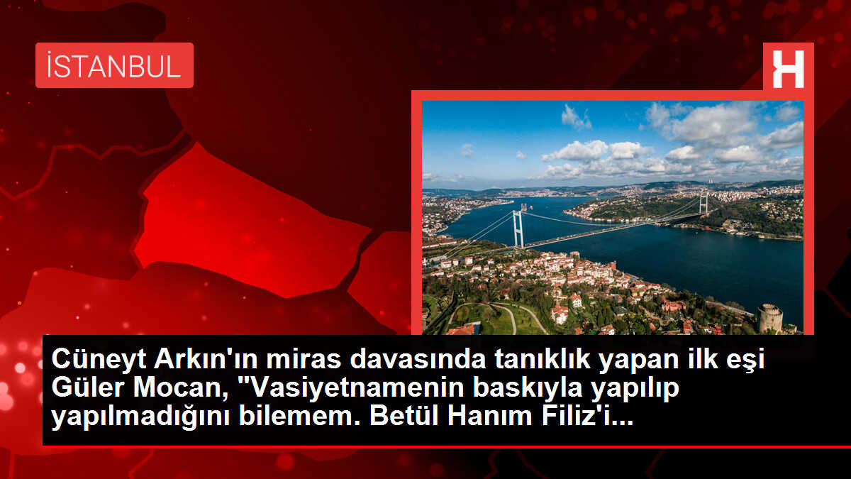 Cüneyt Arkın'ın miras davasında tanıklık yapan ilk eşi Güler Mocan, 'Vasiyetnamenin baskıyla yapılıp yapılmadığını bilemem. Betül Hanım Filiz'i...