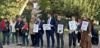 Kırklareli'nde İsrail'in Filistin'e saldırılarını protesto eden öğrenciler destek gösterisi yaptı