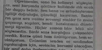 Şehit öğretmen Neşe Alten'in öğretmenine yazdığı kompozisyon gazetede yayınlanmış