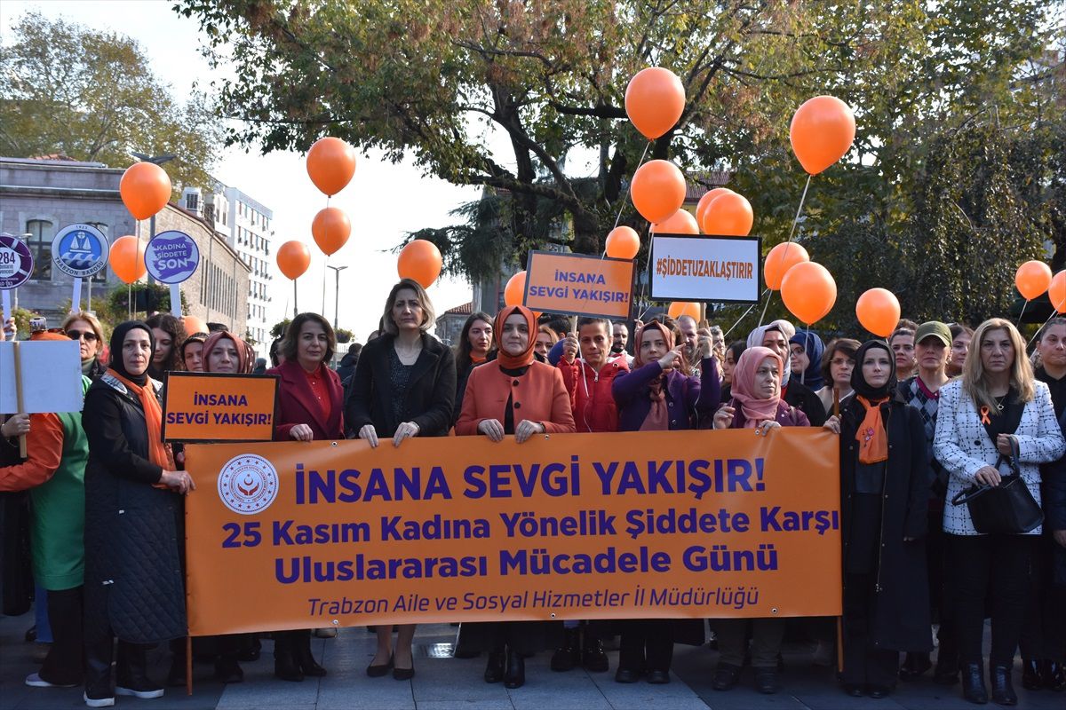 Trabzon'da Kadına Yönelik Şiddete Karşı Farkındalık Yürüyüşü