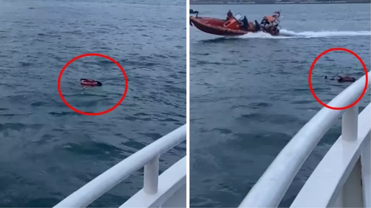 İstanbul'da panik anları! Yolcu vapurundan denize düşen vatandaş böyle kurtarıldı