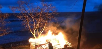 Bartin'da çay bahçesi kulübesinde yangın çıktı