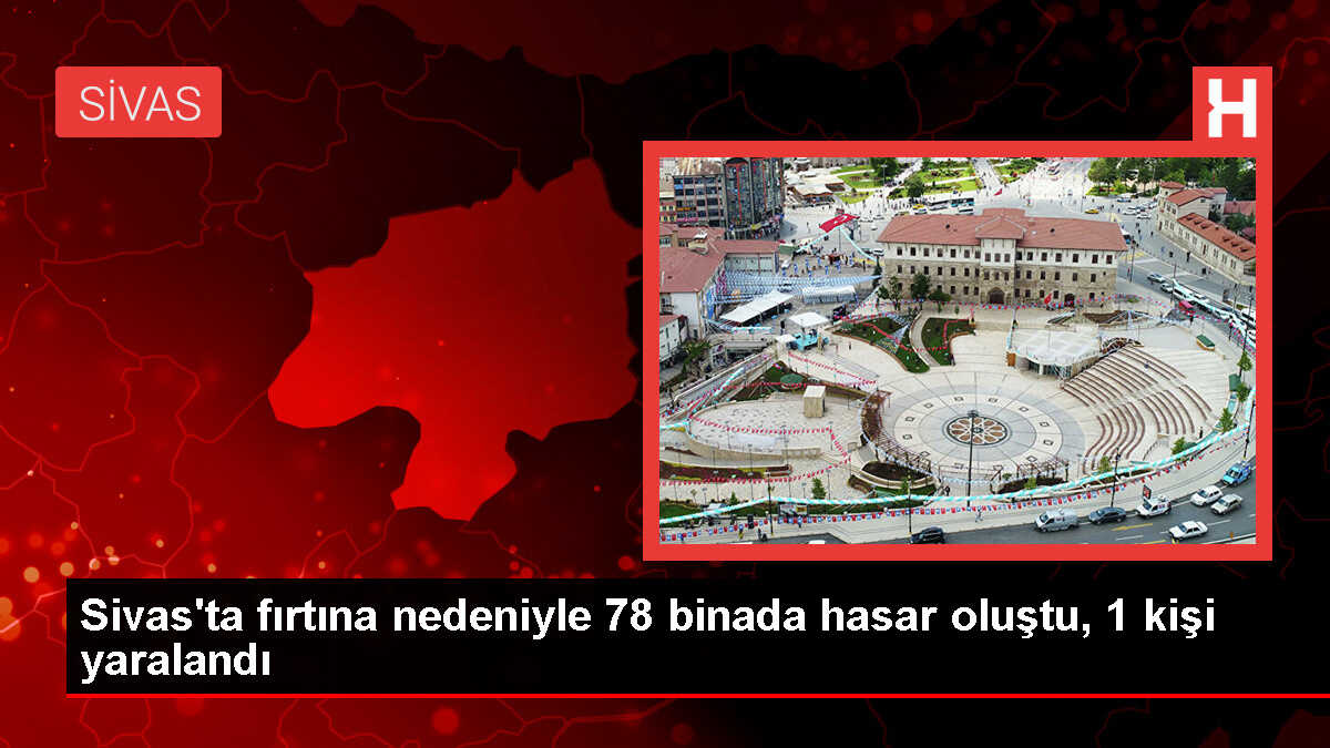 Sivas'ta Fırtına Sonucu 78 Binanın Çatısı Hasar Gördü