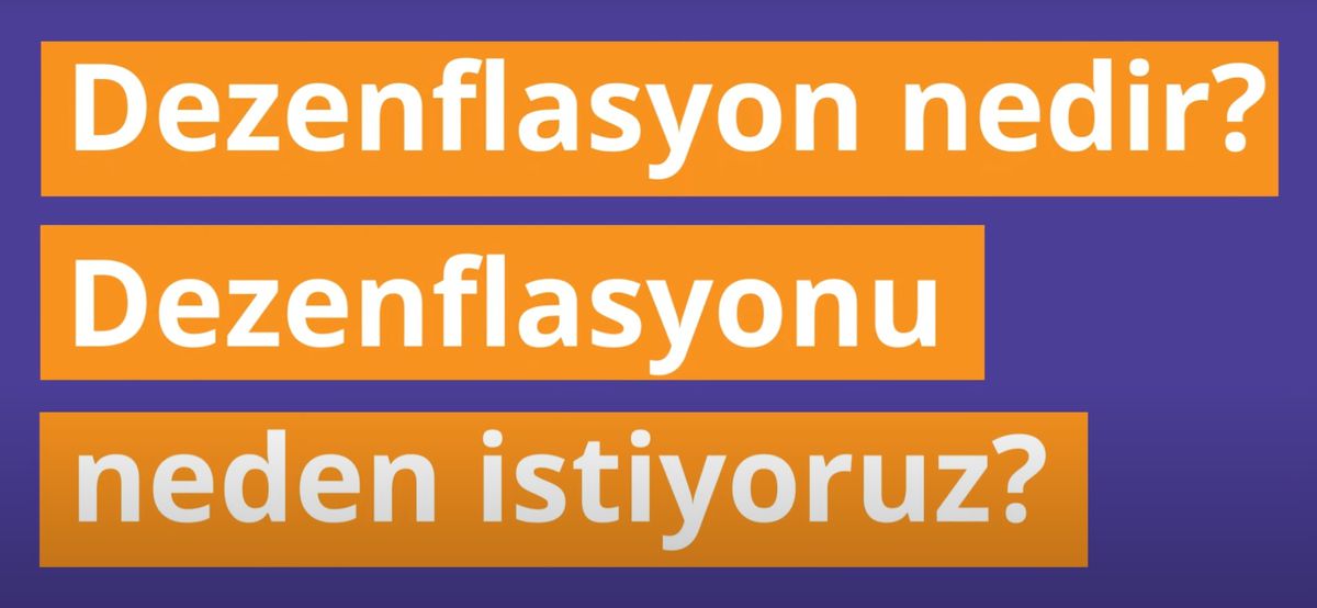 Dezenflasyon nedir? Merkez Bankası dezenflasyon videosu!