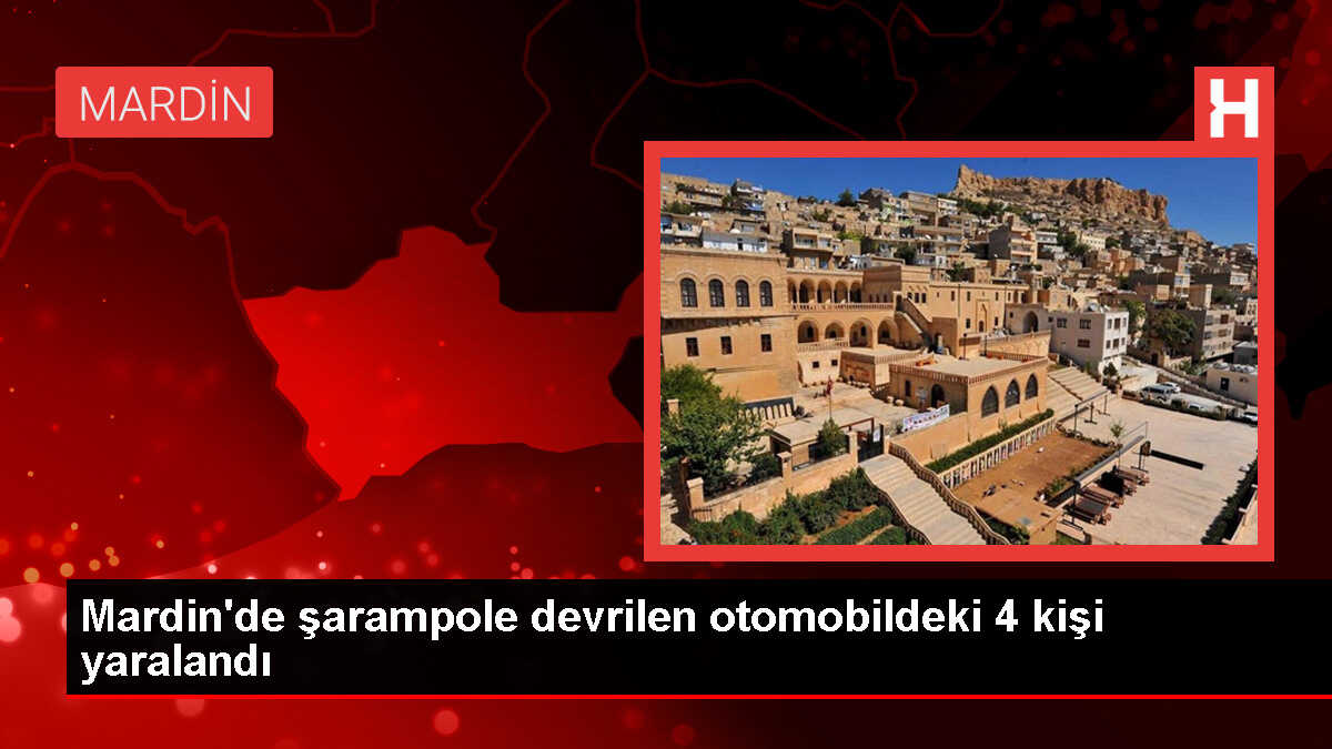Mardin'de otomobil şarampole devrildi, 4 kişi yaralandı