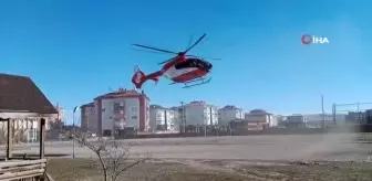 Ambulans helikopter, ampute hasta için havalandı