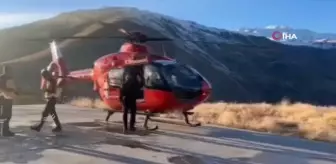 Van'da sarılık tanısı konulan bebek ambulans helikopterle hastaneye ulaştırıldı