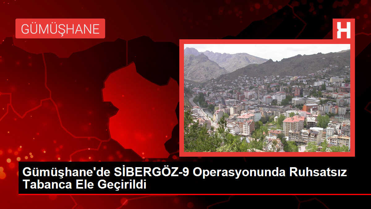 Gümüşhane'de SİBERGÖZ-9 Operasyonunda Ruhsatsız Tabanca Ele Geçirildi