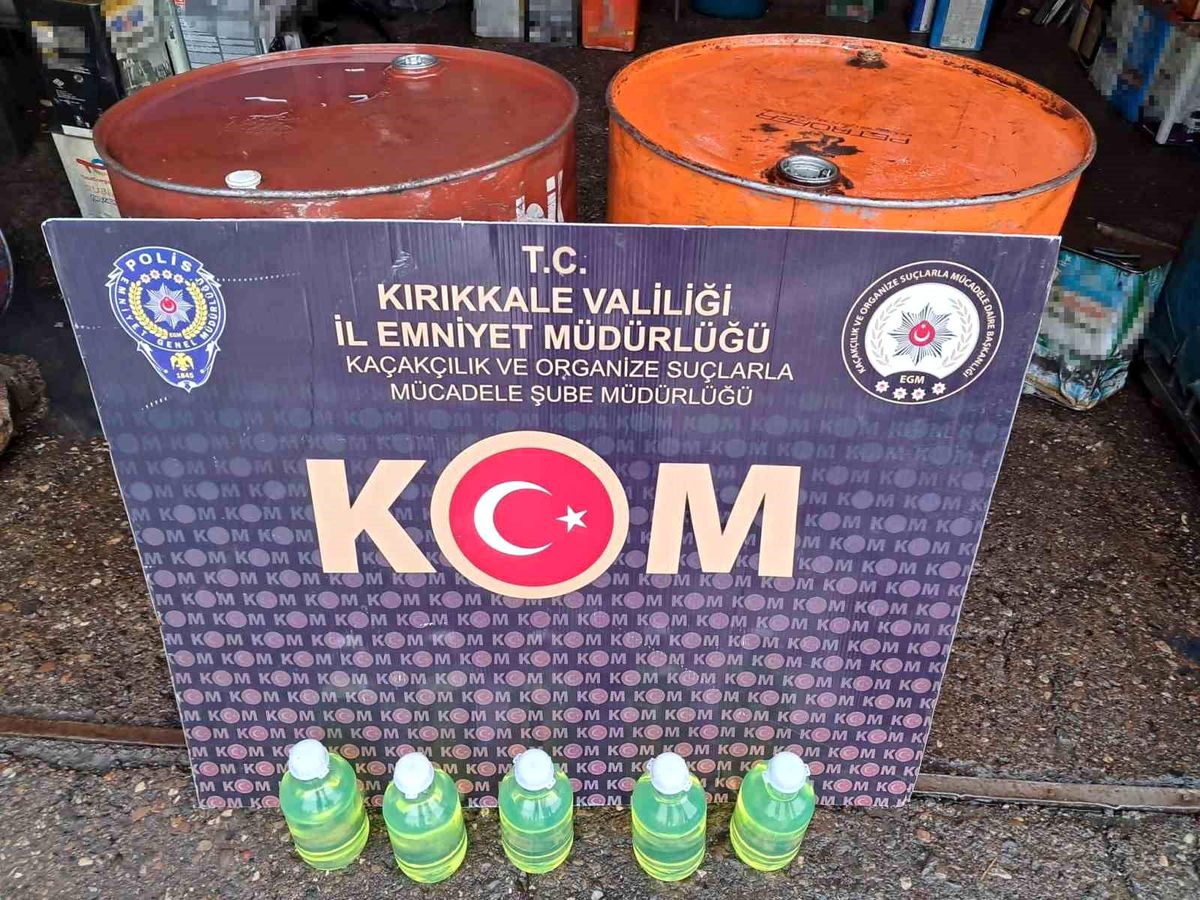 Kırıkkale'de 350 Litre Kaçak Akaryakıt Ele Geçirildi