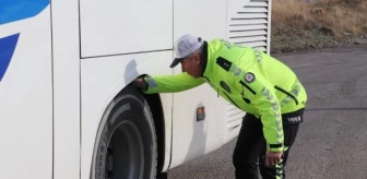 Ankara'da yolcu otobüslerine kış lastiği denetimi yapıldı
