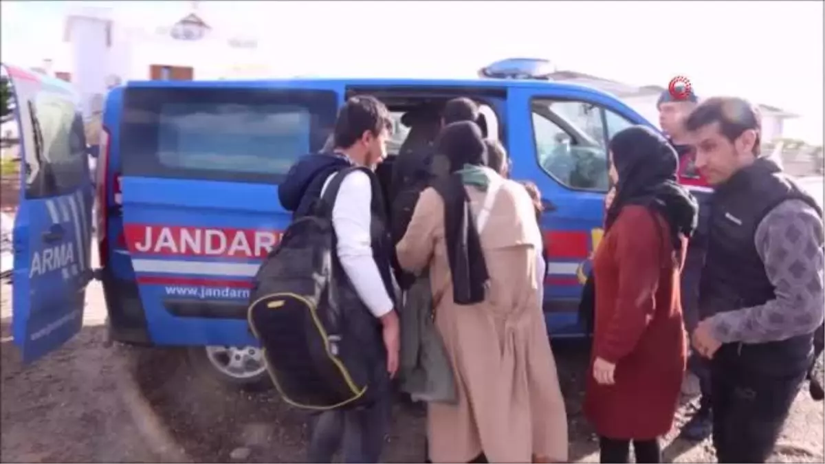 Ayvalık'ta 36 göçmen jandarmadan kaçamadı