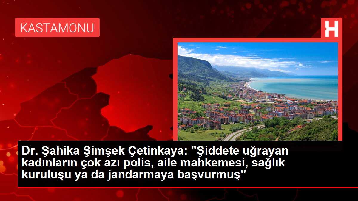 Dr. Şahika Şimşek Çetinkaya: 'Şiddete uğrayan kadınların çok azı polis, aile mahkemesi, sağlık kuruluşu ya da jandarmaya başvurmuş'