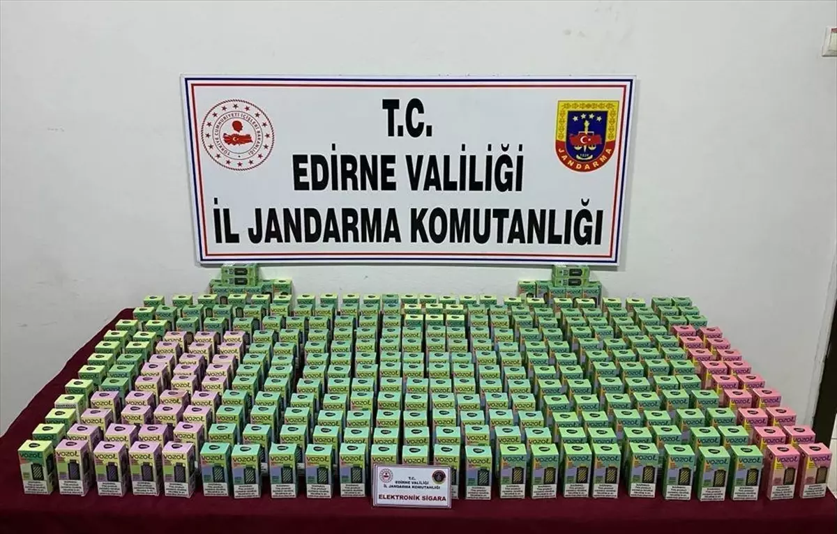 Edirne'de 327 elektronik sigara ele geçirildi