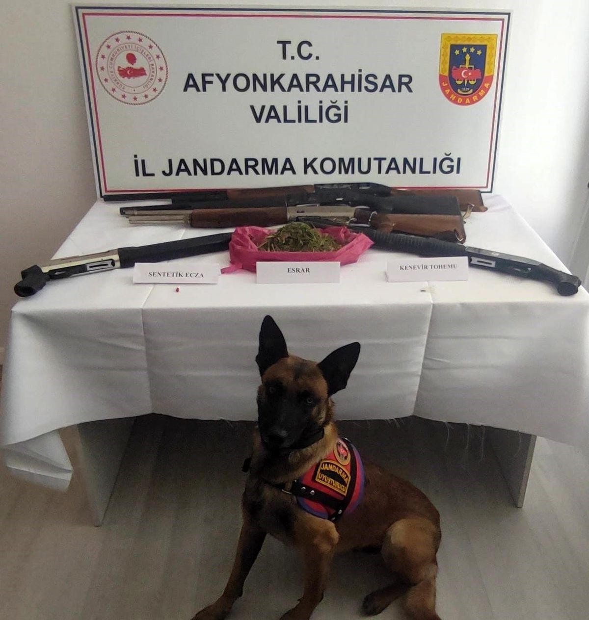 Afyonkarahisar'da Uyuşturucu Satıcısına Operasyon: 155 Gram Esrar ve 2 Ruhsatsız Av Tüfeği Ele Geçirildi