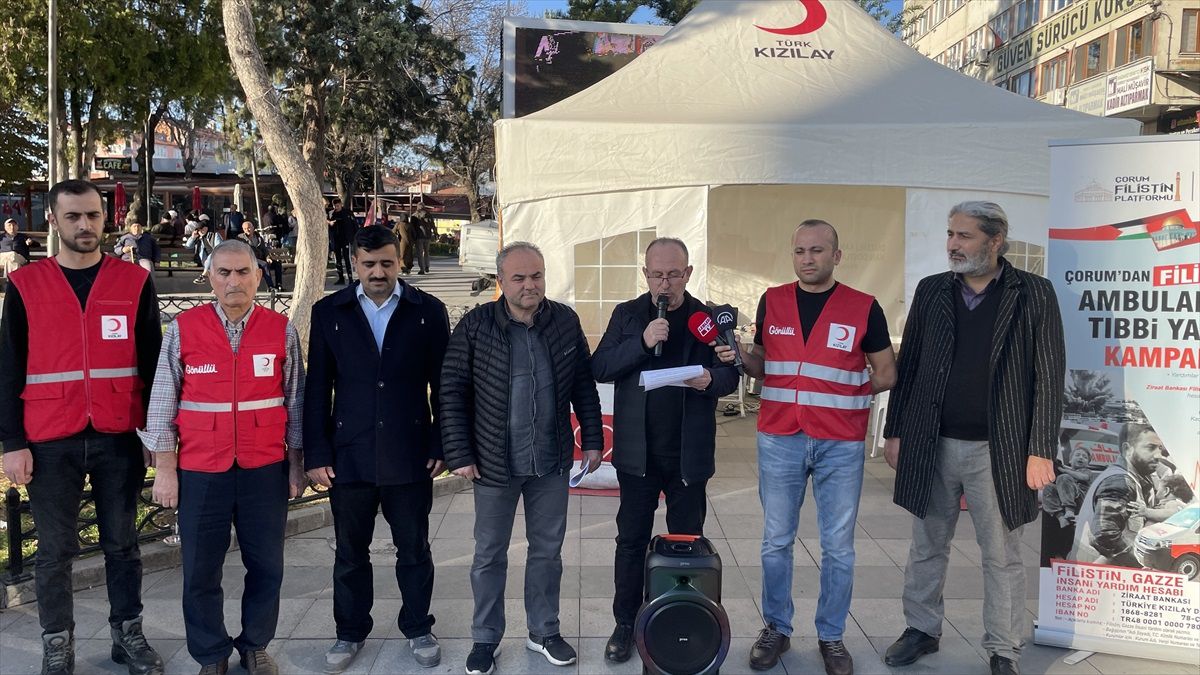 Çorum Filistin Platformu Gazze'ye Yardım Kampanyası Başlattı