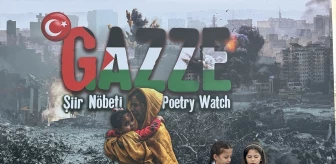 İsrail'in Gazze'ye saldırılarına tepki gösteren şairlerin Beykoz'da düzenlediği Gazze Şiir Nöbeti