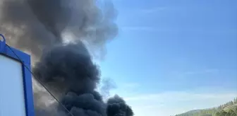 Gaziantep'te şantiyede çıkan yangından 9 konteyner zarar gördü