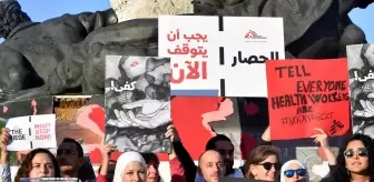 Lübnan'da 'Sınır Tanımayan Doktorlar' Gazze Şeridi için dayanışma gösteri yaptı