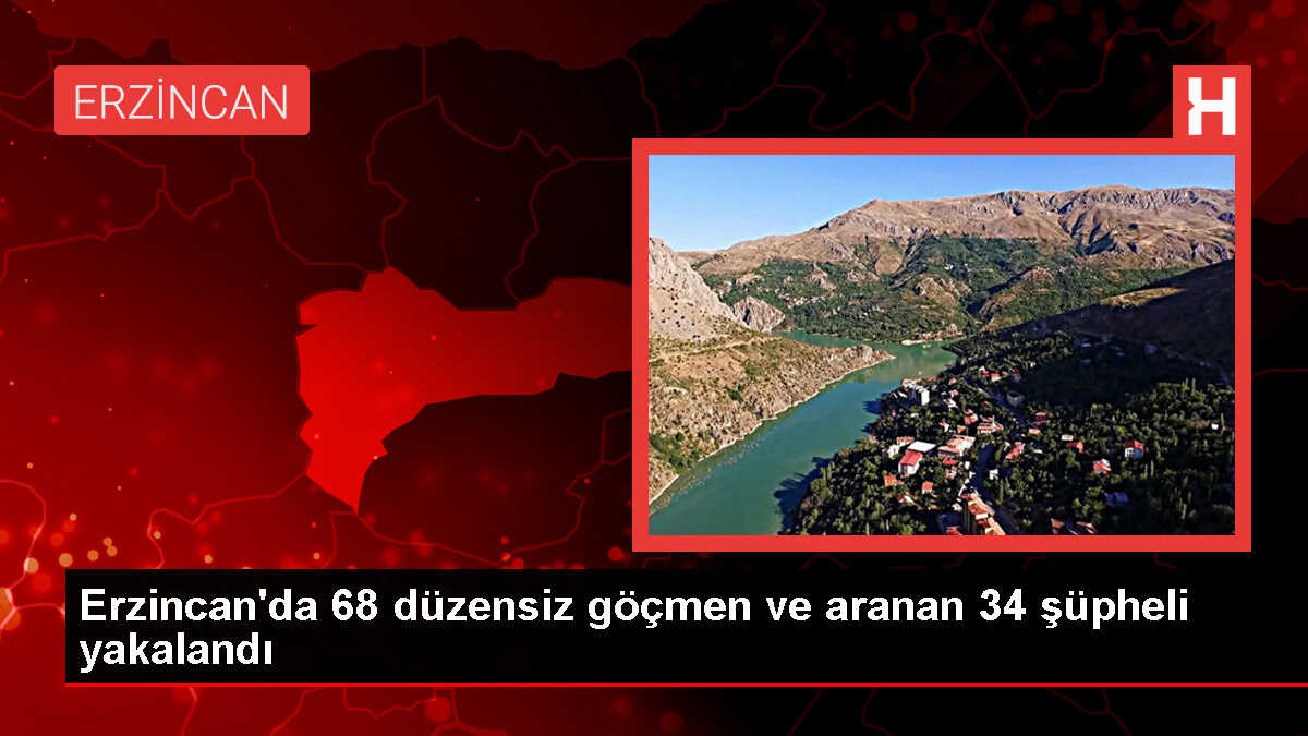 Erzincan'da 68 düzensiz göçmen ve 34 şüpheli yakalandı
