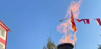 Kayseri'nin Felahiye ilçesinde ilk doğal gaz ateşi yakıldı