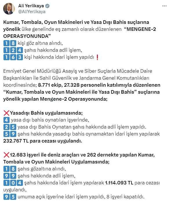 Mengene operasyonunda 18 kişi gözaltına alındı