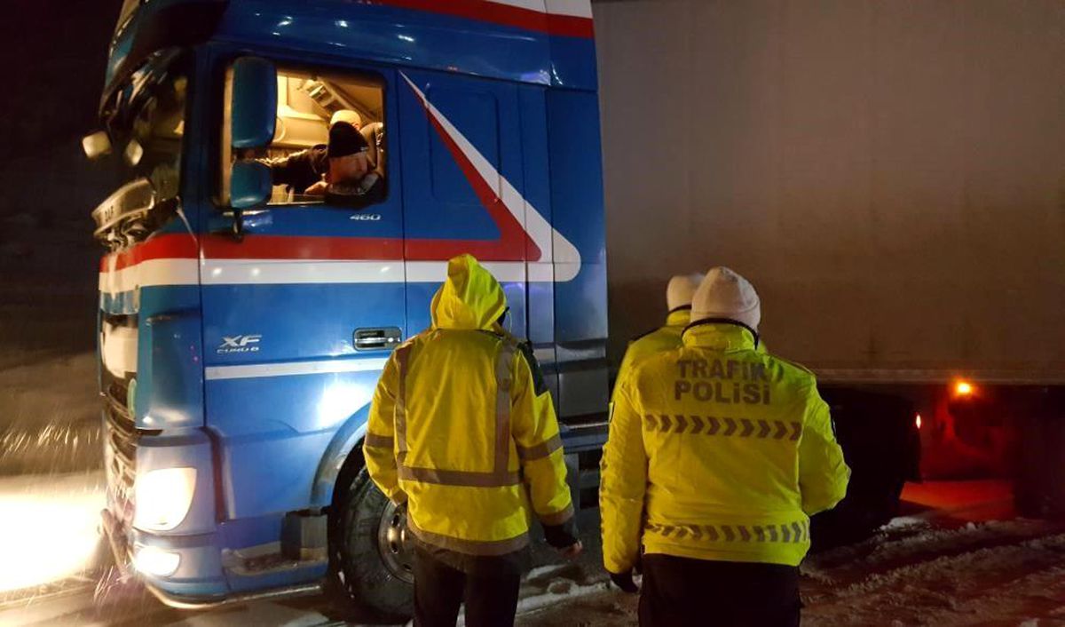 Gelibolu'da Kış Döneminde Trafik Denetimleri Sürüyor