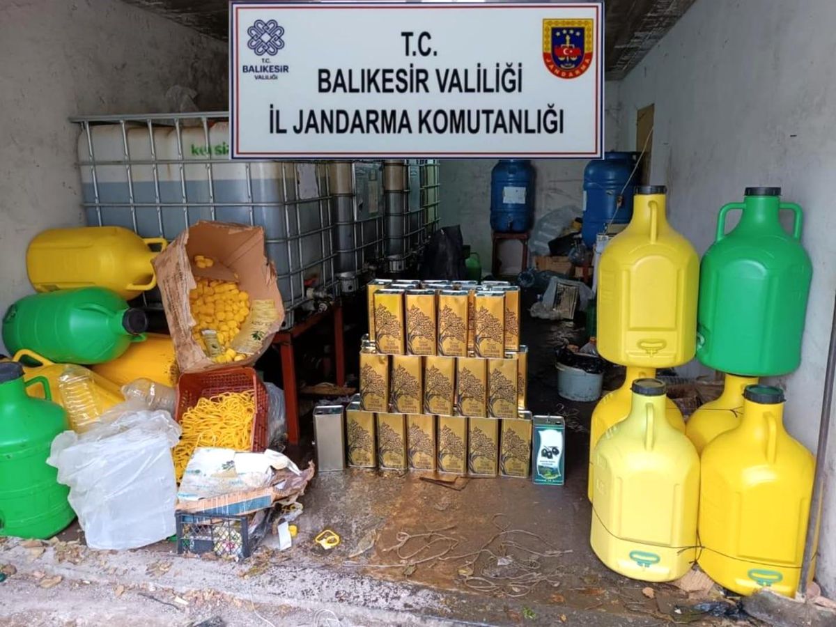 Balıkesir'de Sahte Zeytinyağı Operasyonu