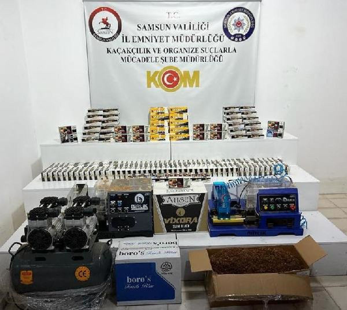 Samsun'da kaçak makaron operasyonu: 47 bin 400 makaron ele geçirildi