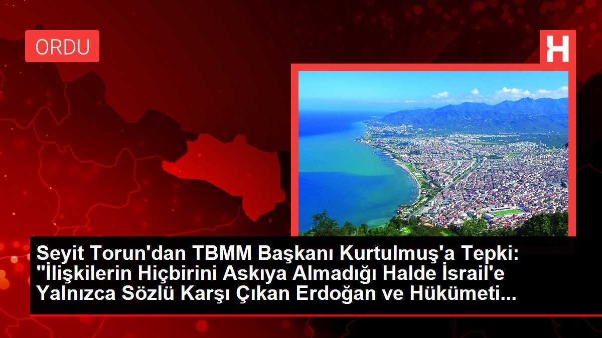Seyit Torun'dan TBMM Başkanı Kurtulmuş'a Tepki: 'İlişkilerin Hiçbirini Askıya Almadığı Halde İsrail'e Yalnızca Sözlü Karşı Çıkan Erdoğan ve Hükümeti...