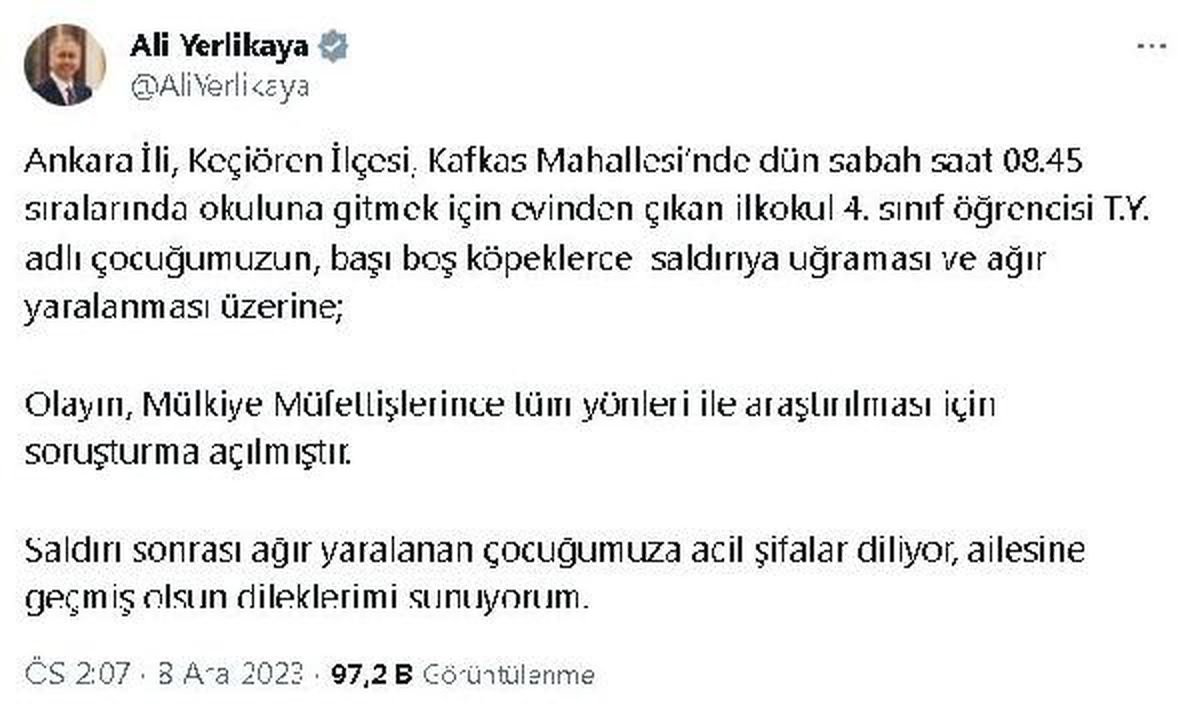 Tunahan'ın, sokak köpeklerinin saldırısında yaralanmasına ilişkin soruşturma açıldı
