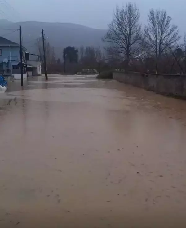 Düzce'de Sağanak Yağış Sonucu Evleri Su Bastı