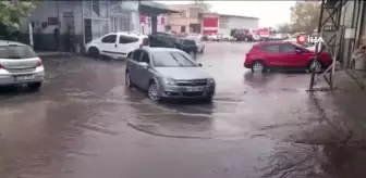 Osmaniye'de yağmur sonrası Düziçi Küçük Sanayi Sitesi göle döndü