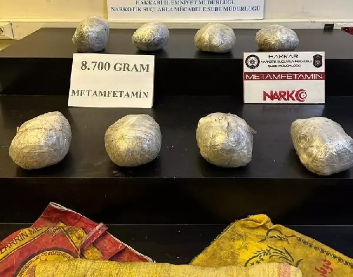 Yüksekova'da 8 Kilo Metamfetamin Ele Geçirildi