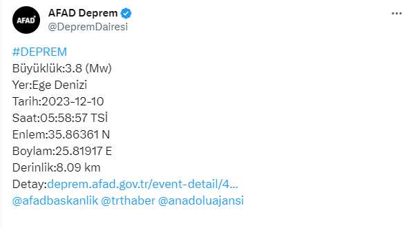 Az önce deprem mi oldu? En son nerede, ne zaman deprem oldu?