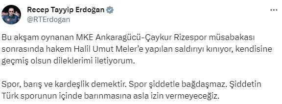 Ankaragücü Başkanı Faruk Koca, Rizespor maçı sonrası Hakem Halil Umut Meler'e yumruk attı