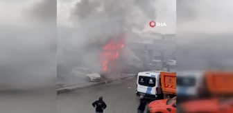 Başakşehir Dolapdere Sanayi Sitesi'nde Oto Tamircisinde Yangın Çıktı