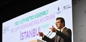 İstanbul Büyükşehir Belediye Başkanı Ekrem İmamoğlu, Dünya Metrolar Zirvesi'nde konuştu