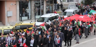 Sivas Zara'da Filistin'e Destek Yürüyüşü Düzenlendi