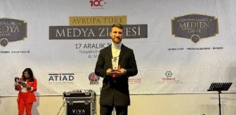 Salih Özcan Avrupa Türk Medya Zirvesi'nde ödül aldı