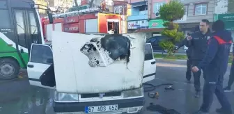 Zonguldak'ta otomobilde çıkan yangın söndürüldü