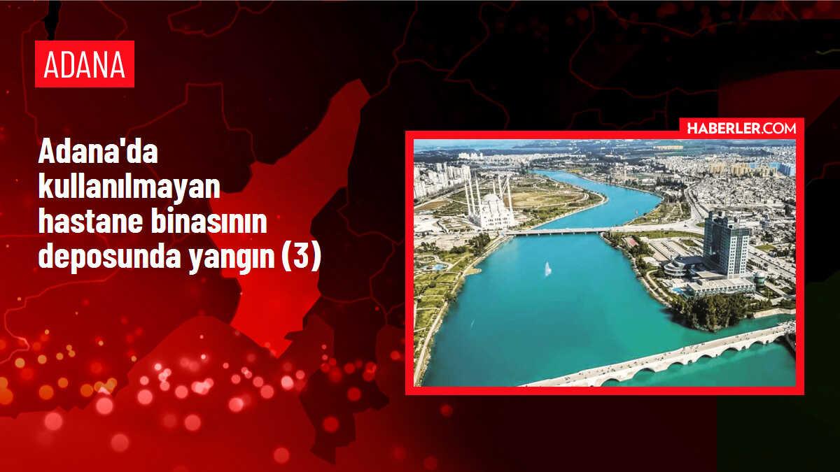 Adana'da kullanılmayan hastane binasının deposunda yangın (3)