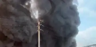 Çorum'da Tuğla Fabrikasında Yangın Çıktı
